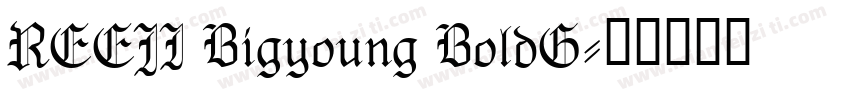 REEJI Bigyoung BoldG字体转换